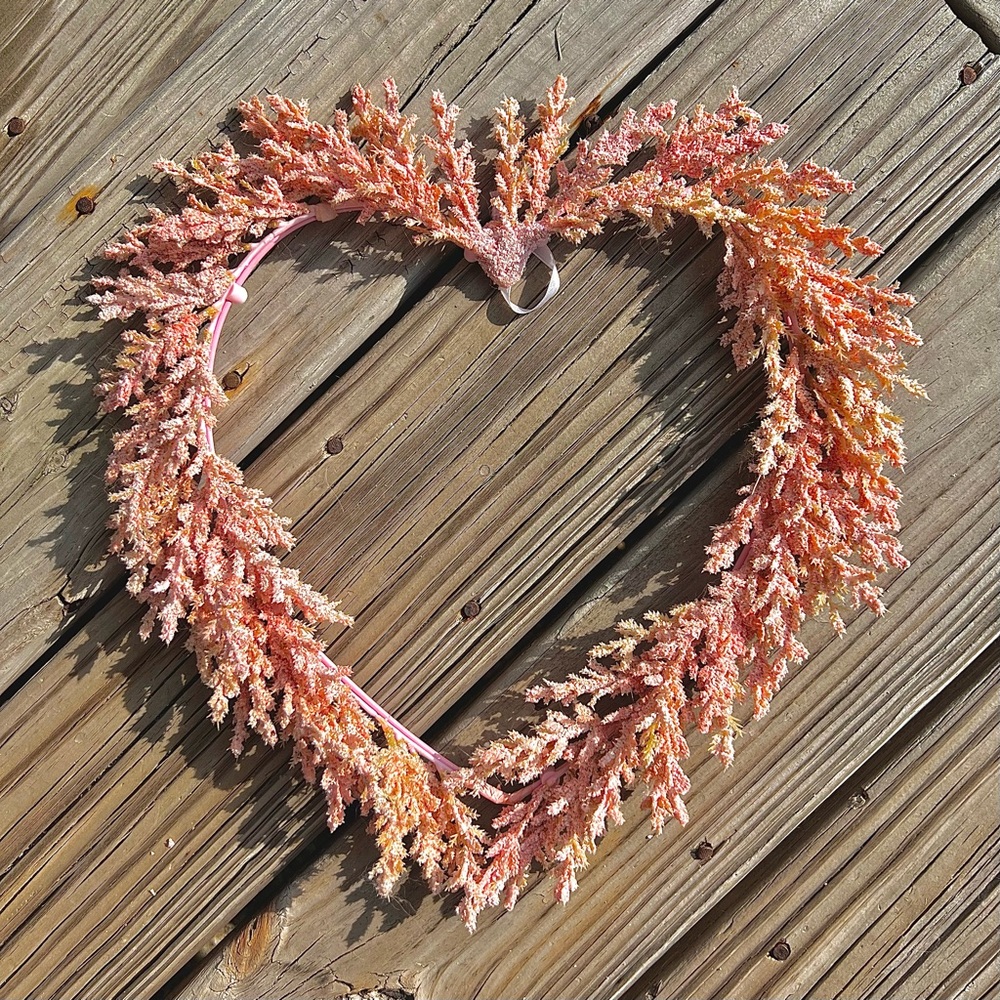 Valentine’s Day Pink Heart Door Wreath